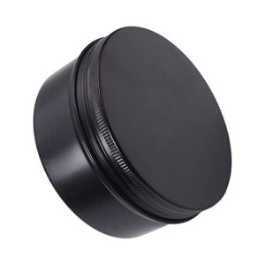 Othmro 1Pcs Round Aluminum Cans Tin Can Screw Top Metal Lid Containers 150ml/5 oz, 83 * 38mm (D*H) Black Color Aluminum Containers for Lip Balm, Crafts, Cosmetic, Candles