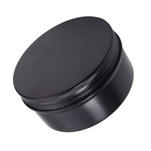 Othmro 1Pcs Round Aluminum Cans Tin Can Screw Top Metal Lid Containers 150ml/5 oz, 83 * 38mm (D*H) Black Color Aluminum Containers for Lip Balm, Crafts, Cosmetic, Candles