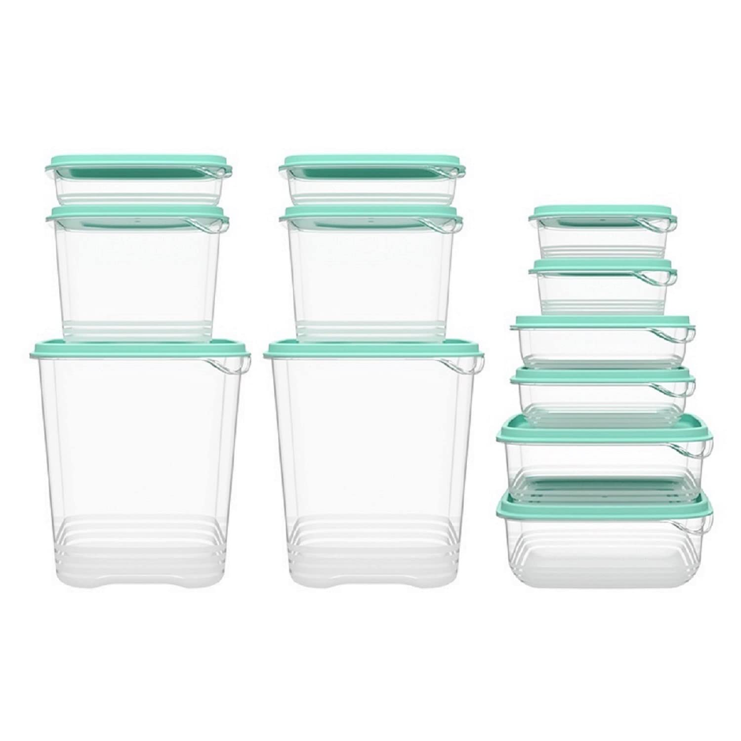 12 Piece Plastic Food Storage Container Sets with Lids Airtight, BPA Free Premium Reusable Plastic, Meal Prep Container Kitchen Sets