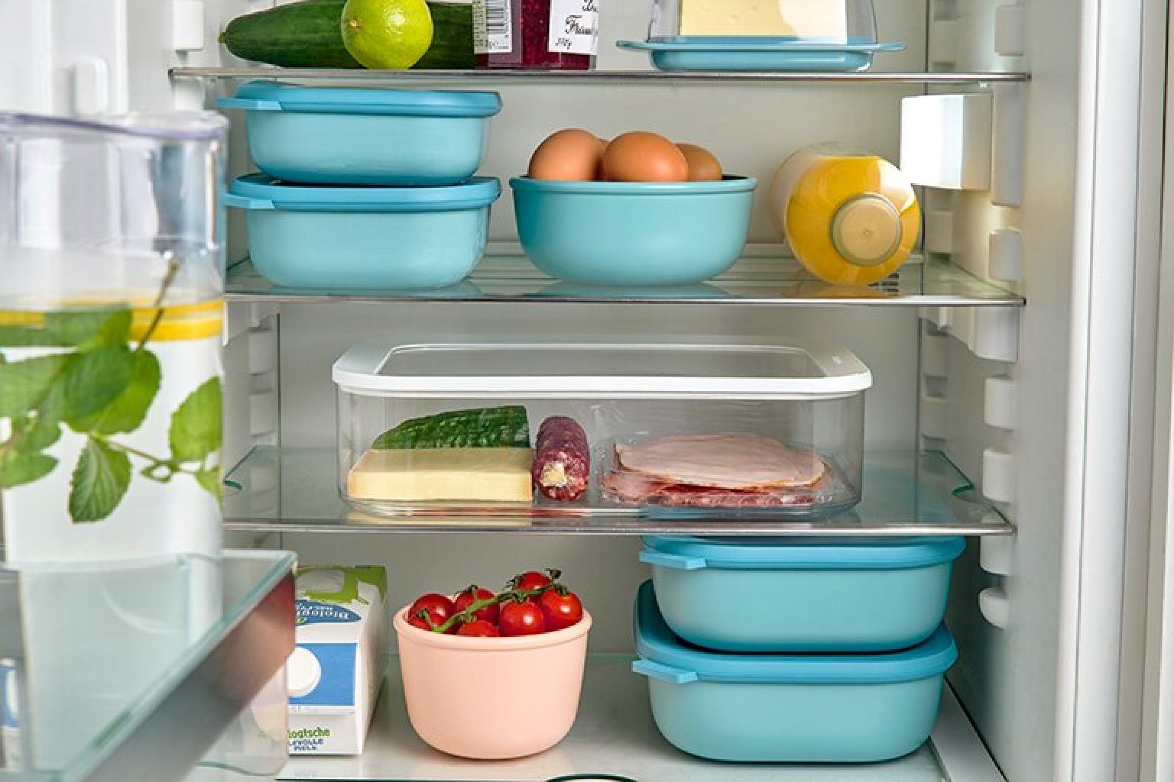Mepal Cirqula Multi Bowl Rectangular 3000 ml Nordic Denim-Food Storage Box-Stackable-Dishwasher Safe