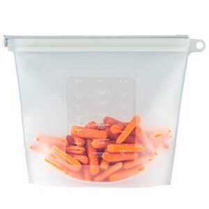 Silicone Slide n' Save Bags by Modfamily - (1.5 Liter) Reusable Eco Friendly & BPA Free - Airtight & Leak Proof (2 Pack)