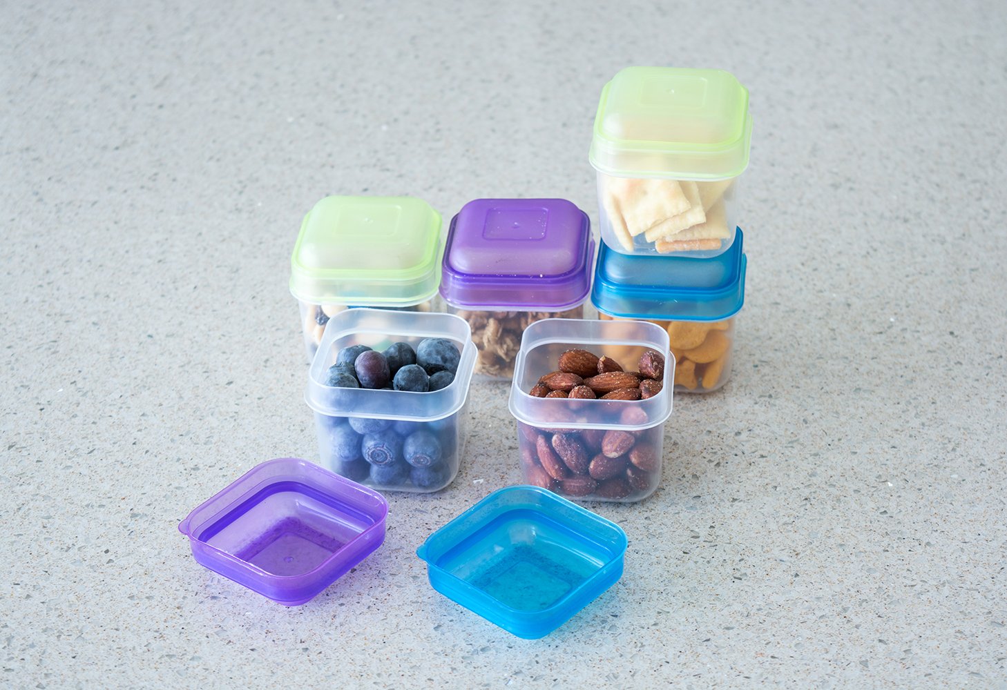 Evriholder Portion Snack Containers, Multicolor