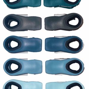 Gourmet Kitchen 10 Piece Bag Clips with Magnet, Food Clips, Chip Clips, Bag Clips for Food Storage with Air Tight Seal Grip, Snack Bags and Food Bags, Air Tight, Shades of Blue and Gray