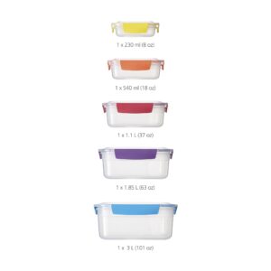 Joseph Joseph Nest Lock 10-Piece Food Storage Container Set + Nest Measure 8-Piece Measuring Cup and Spoon Set