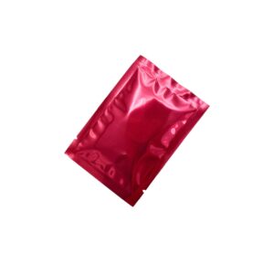 qq studio 200 pcs metallic mylar foil open top sealable bags (7x10cm (2.7x3.9"), red)