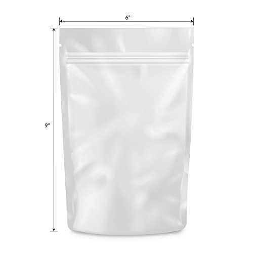 Loud Lock Mylar Bags Odor Sealing 1 Ounce All White - 1000 Count 9" X 6" 6mill Thickness - Packaging Bags - Mylar Bags For Food Storage - Resealable Bags - Odor Sealing Bags