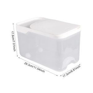 EMVANV Rice Container Storage 5KG Dog Food Storage Container, Large Capacity Food Dispenser Holder Cereal Grain Organizer Box for Dry Food Flour Cereal Rice Storage Bucket with Measuring Cup