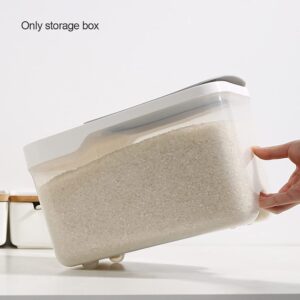 EMVANV Rice Container Storage 5KG Dog Food Storage Container, Large Capacity Food Dispenser Holder Cereal Grain Organizer Box for Dry Food Flour Cereal Rice Storage Bucket with Measuring Cup