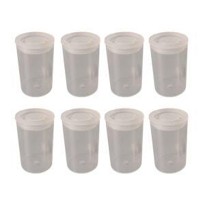 uuyyeo 10 pcs plastic film canisters clear plastic cannisters with lids film roll container empty storage tube