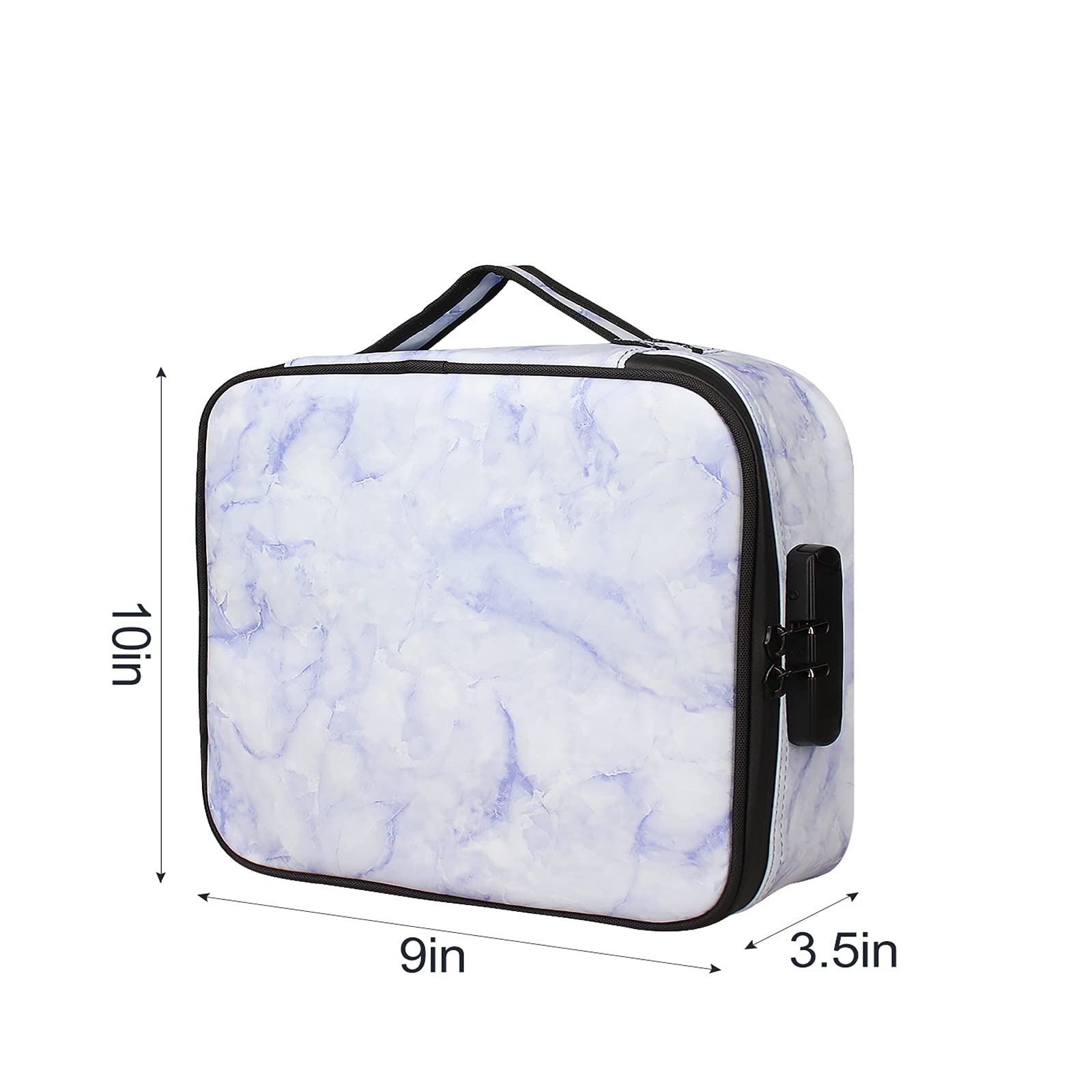 GEEDUD Smell Proof Bag with Combination Lock (Marble Purple)