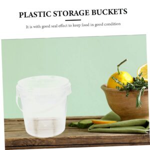 Cabilock Storage Bucket 10pcs Transparent Small Barrel Large Ice Cream Cup Containers with Ice Cream Freezer Ice Cream Tub Clear Plastic Candy Treat Buckets Meat Egg Basket Washing Pp