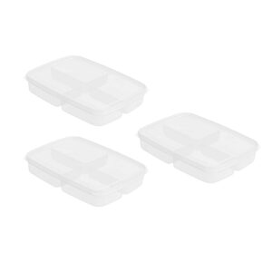 angoily 3pcs box storage box containers with lids storage cubes with lid refrigerator fridge food clear storage bin with lid fridge storage container white plastic can vegetable