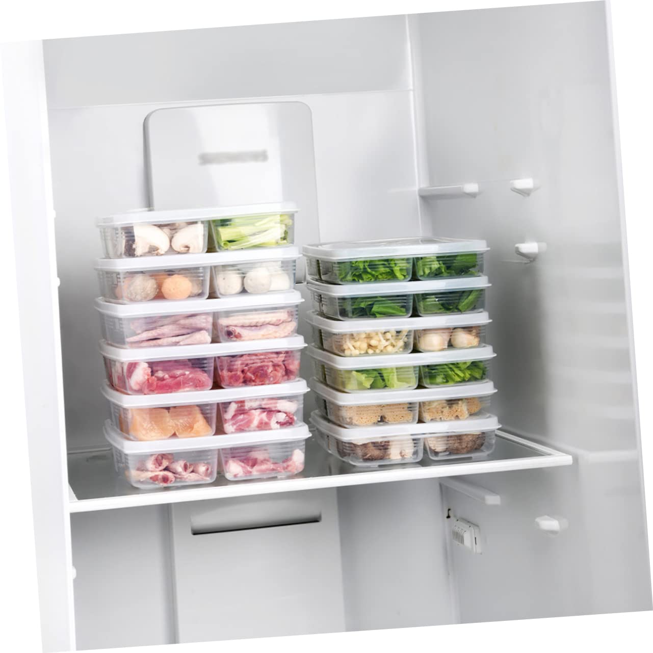 Angoily 3pcs Box Storage Box Containers with Lids Storage Cubes with Lid Refrigerator Fridge Food Clear Storage Bin with Lid Fridge Storage Container White Plastic Can Vegetable