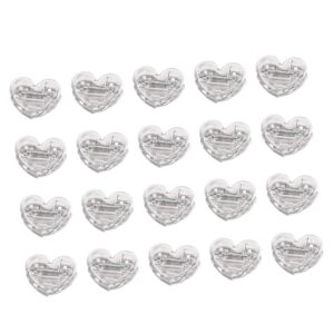 ciieeo 20pcs transparent love clip heavy duty bag clips file paper clamps money binder clips multipurpose bag clips drawing board clamps mini chips plastic multifunction girl paper clip