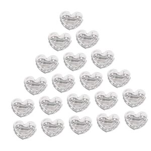 operitacx 40 pcs transparent love clip heavy duty bag clips money binder clips coffee bag seal clip large chip clips portable bag clips frog chip clips food sketchpad holder plastic student