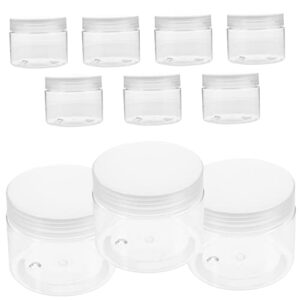 cabilock 10pcs box transparent storage tank cylinder food cup container with lid pickle jar organizer case pet food candy jar kitchen powder container snack jar cosmetic the pet