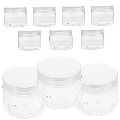 Cabilock 10pcs Box Transparent Storage Tank Cylinder Food Cup Container with Lid Pickle Jar Organizer Case Pet Food Candy Jar Kitchen Powder Container Snack Jar Cosmetic The Pet