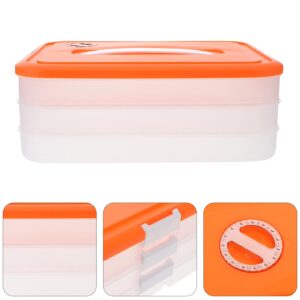 Angoily Refrigerator Organizer Bins, 3-Layer Plastic Food Storage Containers with Lids, Stackable Food Organizer Keeper for dumplings, Vegetables, Meat, Fish