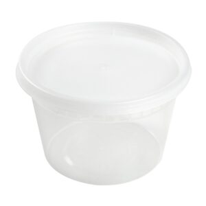 amercare 16 ounce clear deli container with lid combo, case of 240