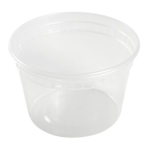 AmerCare 16 Ounce Clear Deli Container with Lid Combo, Case of 240