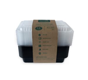 meal prep containers pack | 2 compartment | 32oz | 15 sets per pack.
