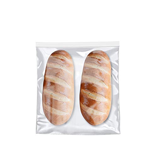 [ PACK oF 100 ] Food Storage Bags 2 GALLON SIZE - 13" x 15" Clear Resealable Closure 2 Mil. Thick For Kitchen, Brining, Office, Moving, Organization & Storage