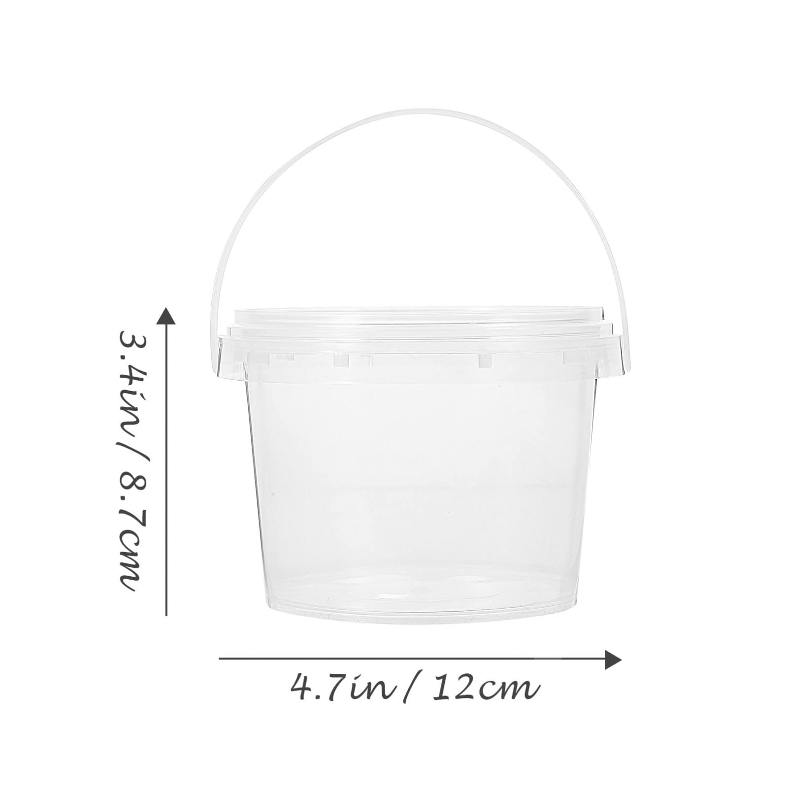 Cabilock Mini Refridgerator Clear Food Bucket 30 Pcs Transparent Small Barrel Round Storage Box Pp Plastic Paint Cans Bathtub Portable