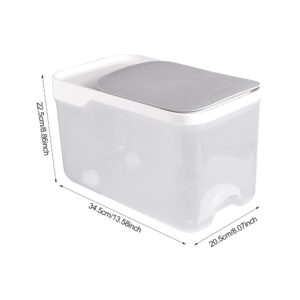 Xiaokeis Rice Dispenser 5KG Rice Bin with Measuring Cup Cereal Dispenser Grain Container Storage Box Flip Top Rice Bucket Dry Food Canisters for Home Kitchen Cereal Rice Candy(Grey)