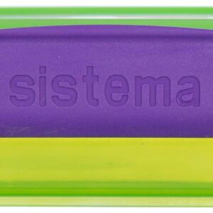 Sistema Lunch Sandwich Box-15.2 oz / 450 ml, 15.5 x 15 x 4.3 cm, Assorted Colors