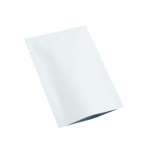 qq studio 100 pcs metallic mylar foil open top sealable bags (8x12cm(3.1x4.7"), 100x white)