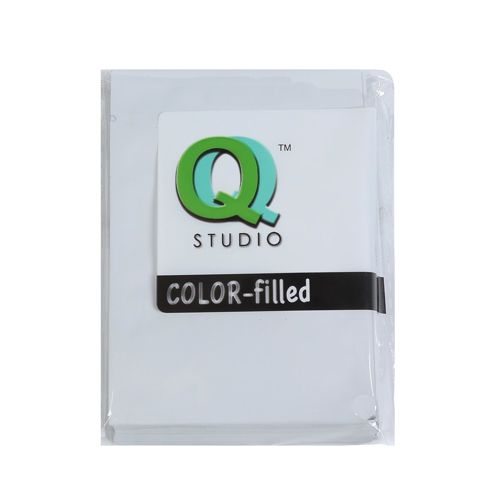 QQ Studio 100 PCS Metallic Mylar Foil Open Top Sealable Bags (8x12cm(3.1x4.7"), 100x White)