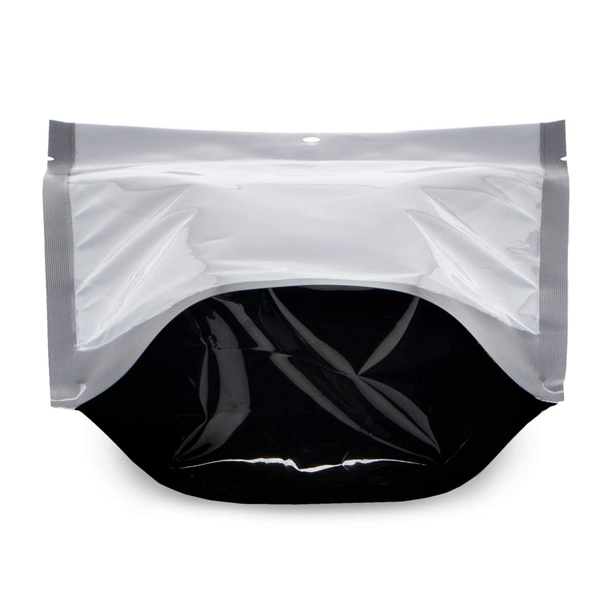 100 pcs 6"x9.5" Mylar Clear/Black Nylon Resealable Stand Up Bags Heat Seal Zipper Lock Reusable Storage Pouches for Zip Food Storage Lock Packaging with Tear Notches