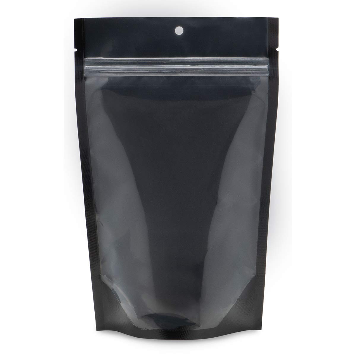 100 pcs 6"x9.5" Mylar Clear/Black Nylon Resealable Stand Up Bags Heat Seal Zipper Lock Reusable Storage Pouches for Zip Food Storage Lock Packaging with Tear Notches