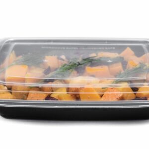 EcoQuality Meal Prep Containers with Cutlery [150 Pack] Single 1 Compartment Food Storage Lunch Box | Bento Box | BPA FREE| Freezer/Microwave/Dishwasher Safe – Airtight/Watertight/Stackable (32oz)