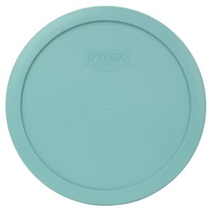 Pyrex (1) 7402-PC Turquoise, (1) 7201-PC Pink, (1) 7200-PC Thistle Purple, & (1) 7202-PC Plum Purple Round Plastic Food Storage Replacement Lids, Made in the USA