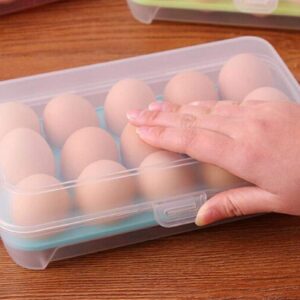 Molevet Kitchen Refrigerator Eggs Storage Box Eggs Holder Food Storage Container Storage Boxes Organizer for 15 Eggs(10 x 5.1 x 2.8inch)