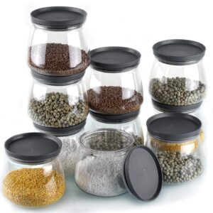shopholic handi shape plastic storage container jar multipurpose for kitchen (set of 6)