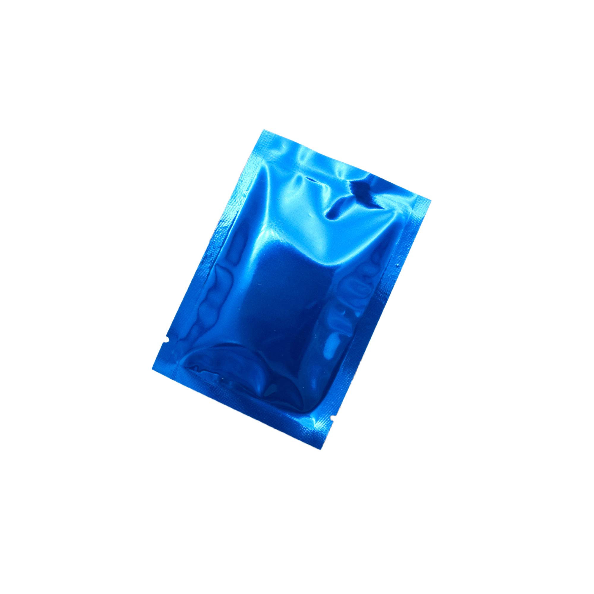 200PCS Glossy Electric Blue Metallic Mylar Foil Open Top Packaging Bags 12x18cm (4.7x7")