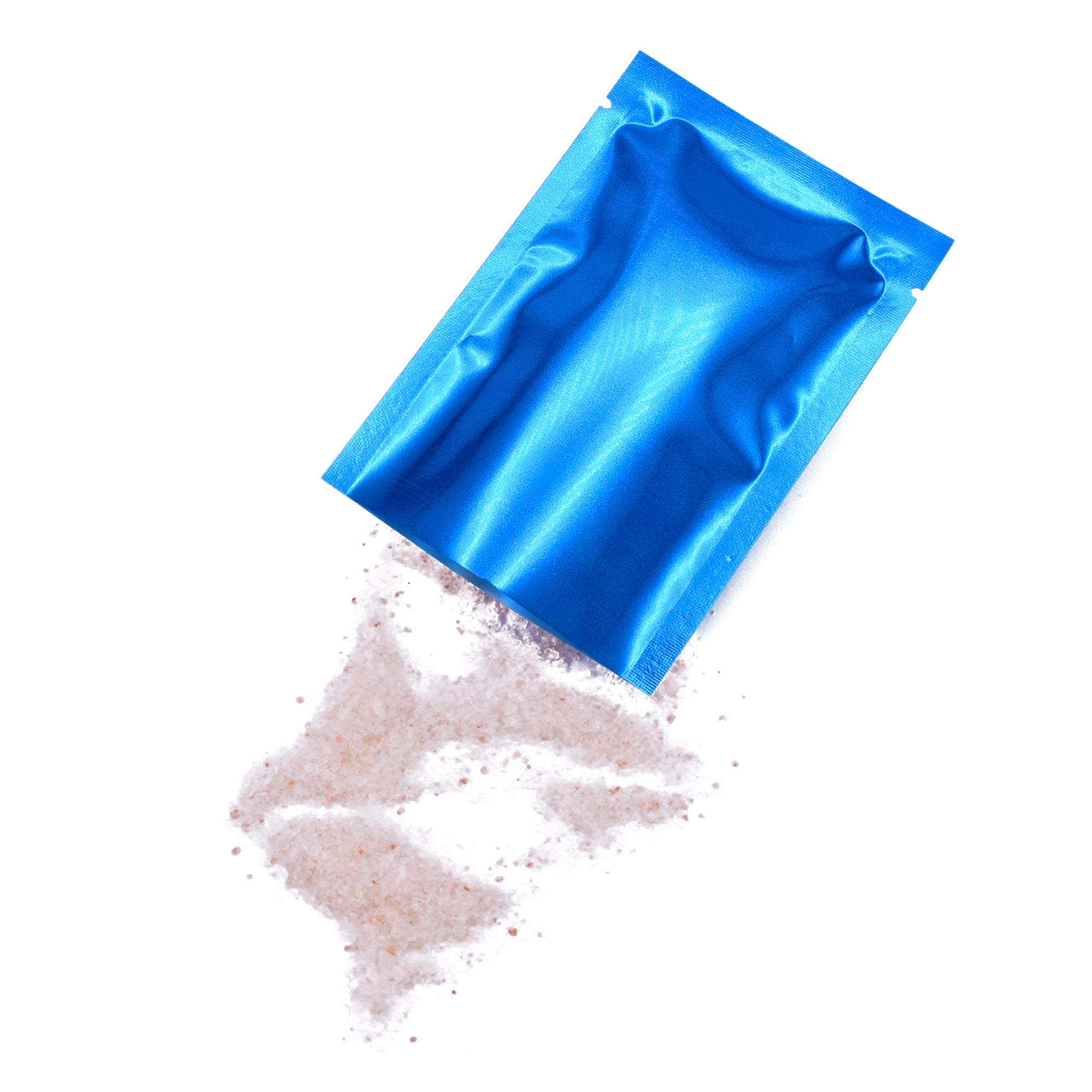 200PCS Glossy Electric Blue Metallic Mylar Foil Open Top Packaging Bags 12x18cm (4.7x7")