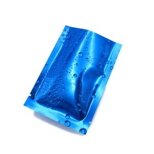 200PCS Glossy Electric Blue Metallic Mylar Foil Open Top Packaging Bags 12x18cm (4.7x7")