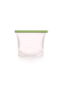 lekue silicone airtight storage, 1000ml/4.25cups reusable food bag, 4.25 cups, frost