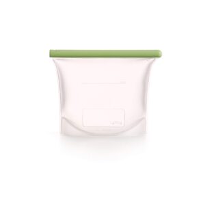 Lekue Silicone airtight Storage, 1000ml/4.25cups Reusable Food Bag, 4.25 cups, frost