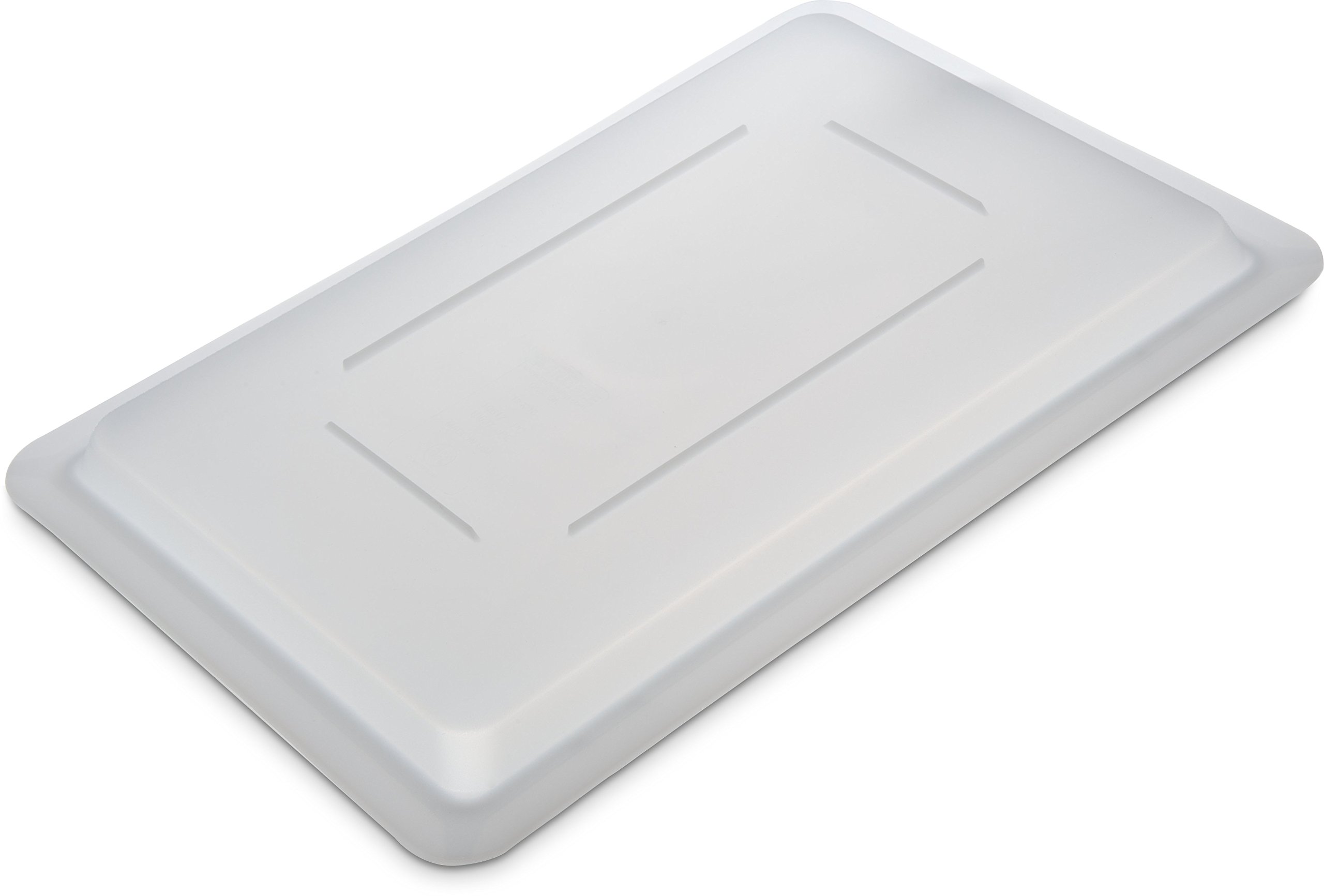 Carlisle FoodService Products Storplus Food Storage Container Lid Lock-Tight Lid with Stackable Design for Catering, Buffets, Restaurants, Polyethylene (Pe), 18 x 12 Inches, White, (Pack of 6)