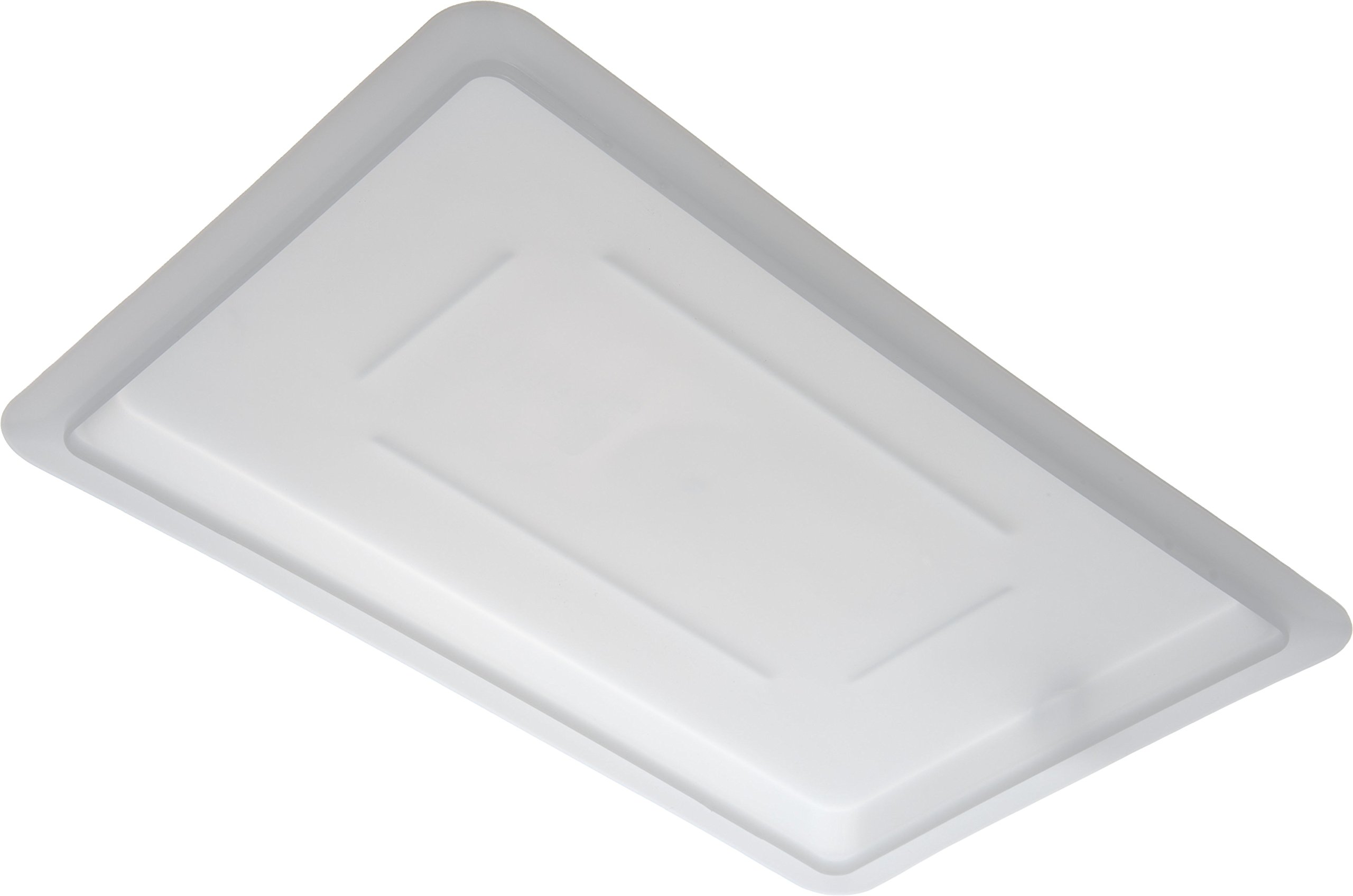 Carlisle FoodService Products Storplus Food Storage Container Lid Lock-Tight Lid with Stackable Design for Catering, Buffets, Restaurants, Polyethylene (Pe), 18 x 12 Inches, White, (Pack of 6)