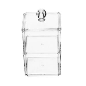 anneome makeup storage organizer box 1 pc double container transparency layers storage acrylic food organizer cover tea sorting kitchen bag with clear organizer box