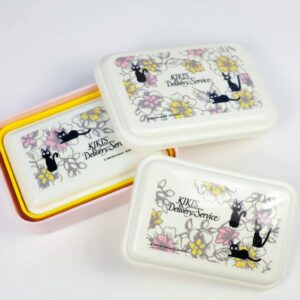 Skater Kiki's Delivery Service Food Storage Container with Lids 3pc Set - Authentic Japanese Design - Durable, Dishwasher Safe - Jiji Elegance