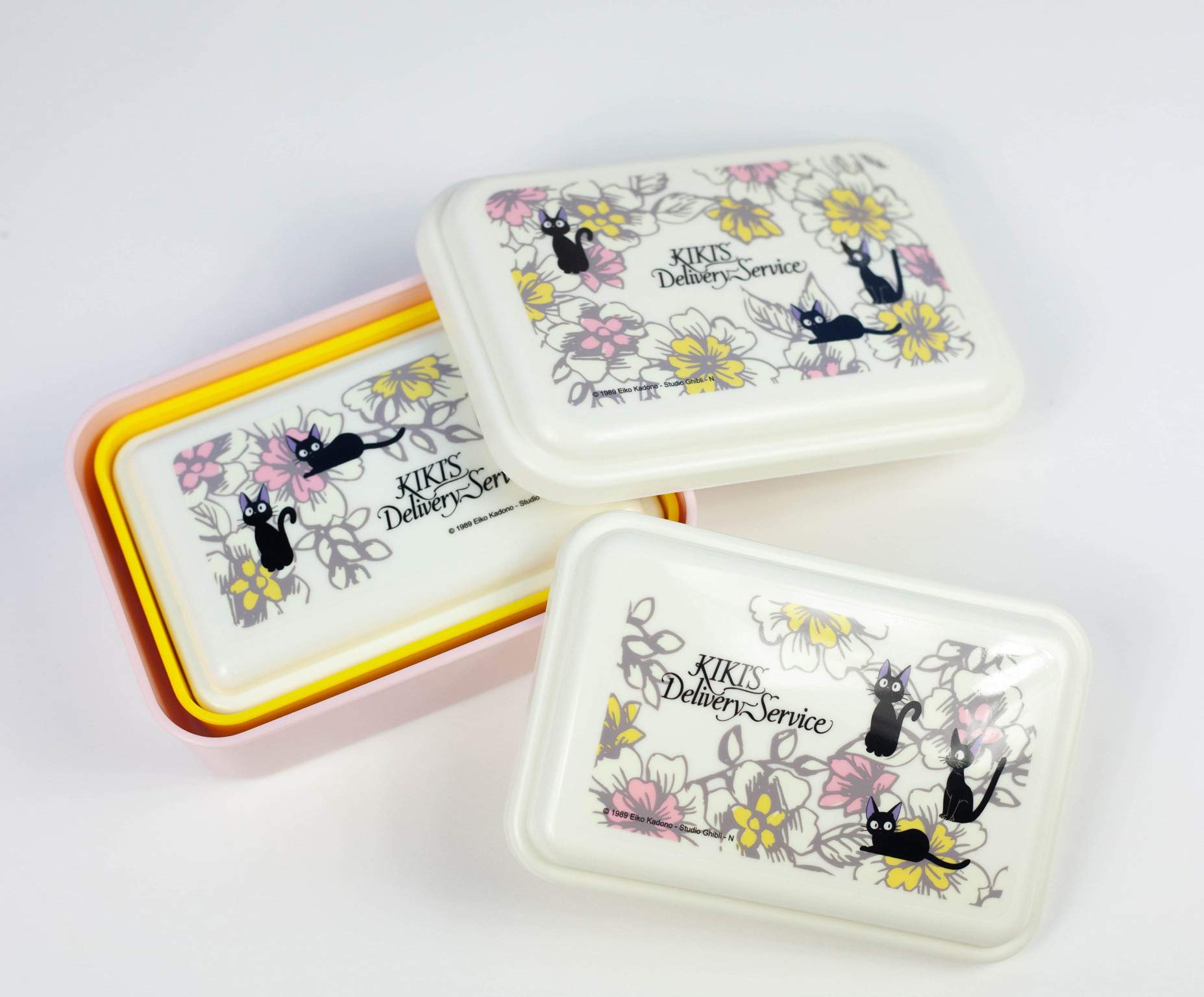 Skater Kiki's Delivery Service Food Storage Container with Lids 3pc Set - Authentic Japanese Design - Durable, Dishwasher Safe - Jiji Elegance