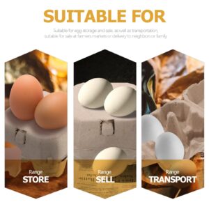 Zerodeko 100 pcs pulp egg tray egg paper carton egg carton for farm pulp paper egg tray egg transport holder egg holder for refrigerator mini eggs empty egg carton blank packing supplies