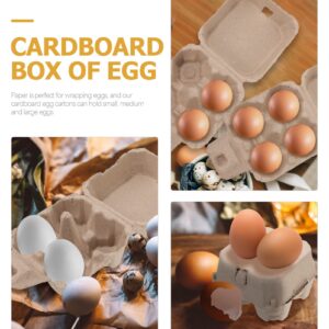 Zerodeko 100 pcs pulp egg tray egg paper carton egg carton for farm pulp paper egg tray egg transport holder egg holder for refrigerator mini eggs empty egg carton blank packing supplies