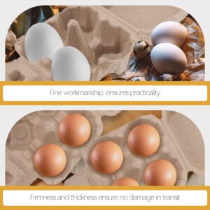 Zerodeko 100 pcs pulp egg tray egg paper carton egg carton for farm pulp paper egg tray egg transport holder egg holder for refrigerator mini eggs empty egg carton blank packing supplies